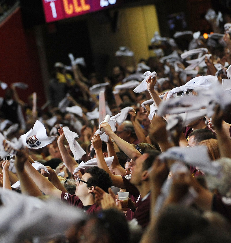 Cleveland Cavaliers Crowd with Rally Towels