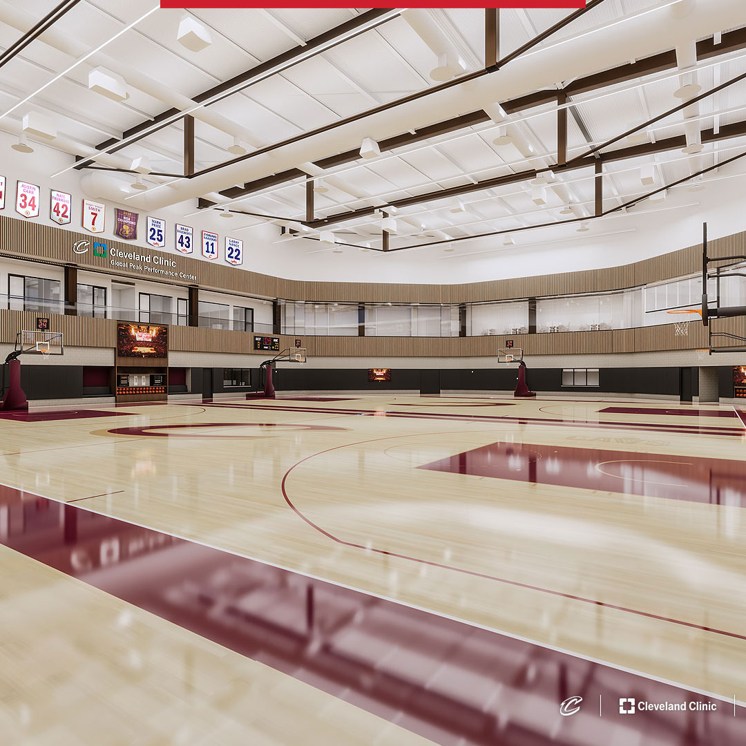 Cleveland Clinic Global Peak Performance Center Interior Rendering of Practice Court