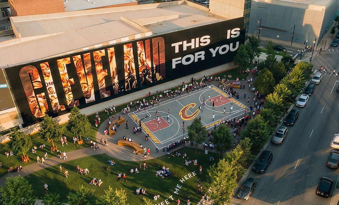 Cavs unveil development plans for an evolution of the greenspace located on the corner of East 4th Street and Huron Road.